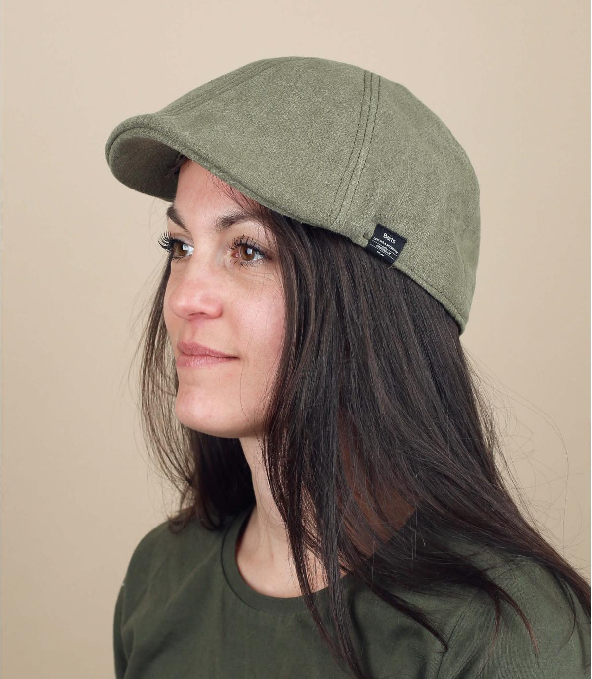 gorra duckbill algodón verde Biduri Cap camo green